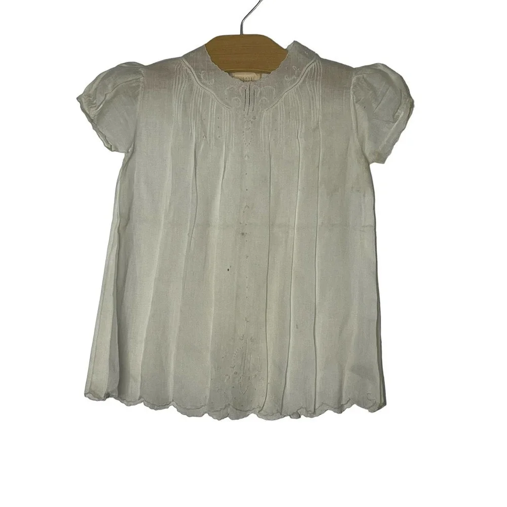 Vintage Victorian child’s handmade dress new old stock country farmhouse